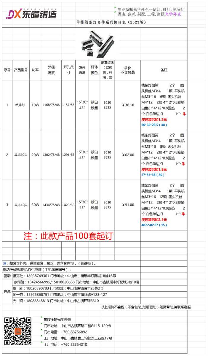 点击查看单排线条灯系列