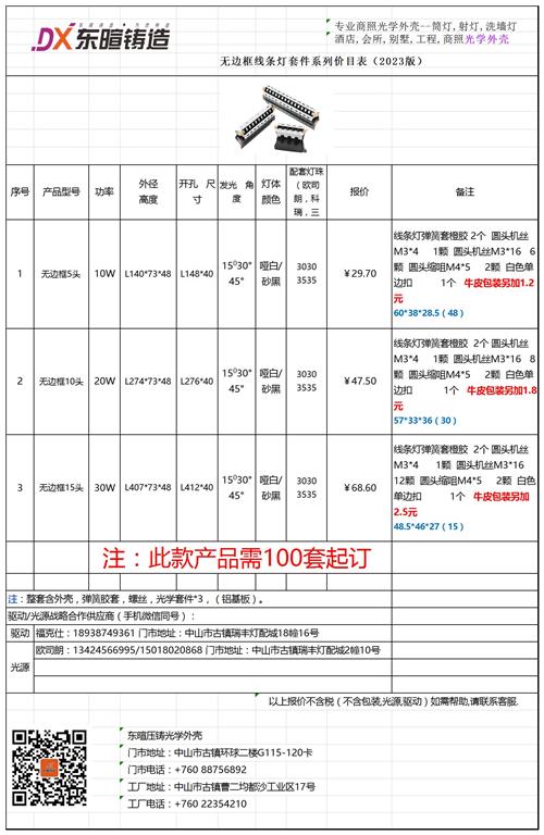 无边框线条灯报价