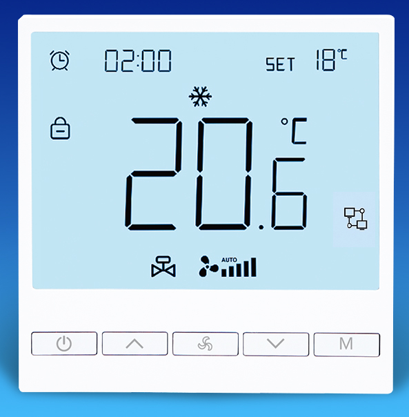 KT9015 直流無刷0-10V風(fēng)機(jī)盤管中央空調(diào)溫控器