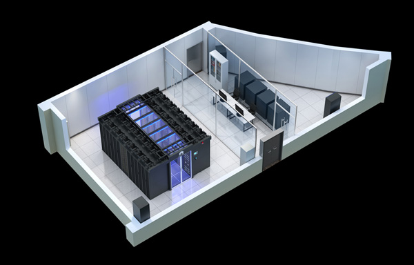 温州一体化机柜|微模块机房|冷通道模块化机房效果图制作