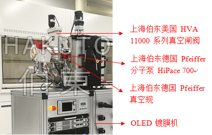 HVA 真空阀门 11000 用在 OLED 镀膜机