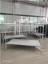 佛山工地鐵藝龍骨床雙層鐵床單雙人鐵架床工人鐵架床生產