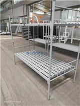 廣州出租屋銀色鐵板床工地上下鋪鐵板床型材床廠家供應(yīng)
