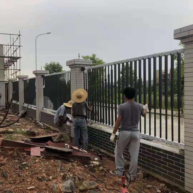 江門廠區圍墻護欄圖集 鐵藝欄桿施工工藝原始圖片3