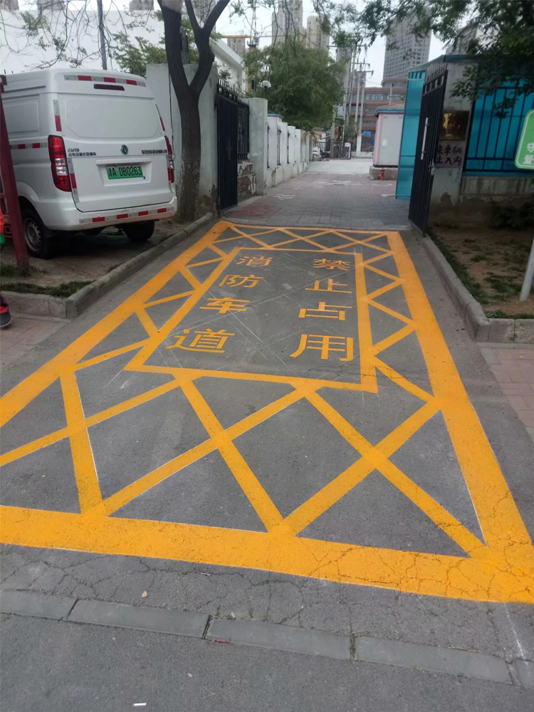 天津北辰区城镇公路画线 车间车库分区标线 道路规划划线工程 施工团队