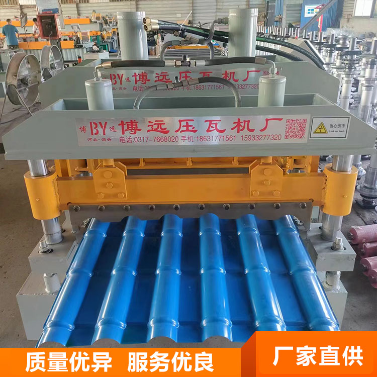 彩鋼水波紋壓瓦機 全自動雙層壓瓦機 仿古琉璃瓦設備原始圖片2