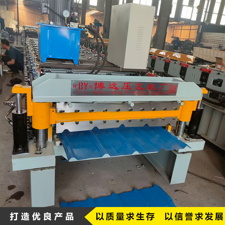 彩鋼水波紋壓瓦機 全自動雙層壓瓦機 仿古琉璃瓦設備原始圖片3