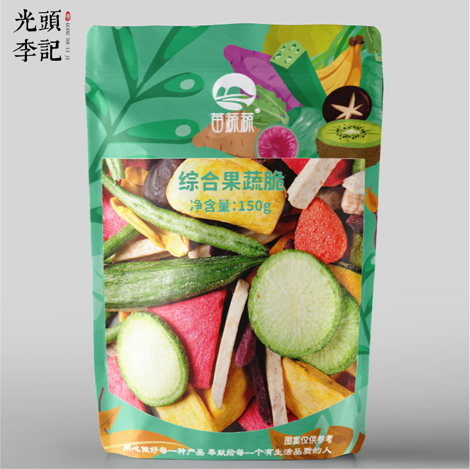 陰陽袋綜合果蔬脆片廠家散貨供應(yīng)生產(chǎn)代加工代理批發(fā)光頭李記