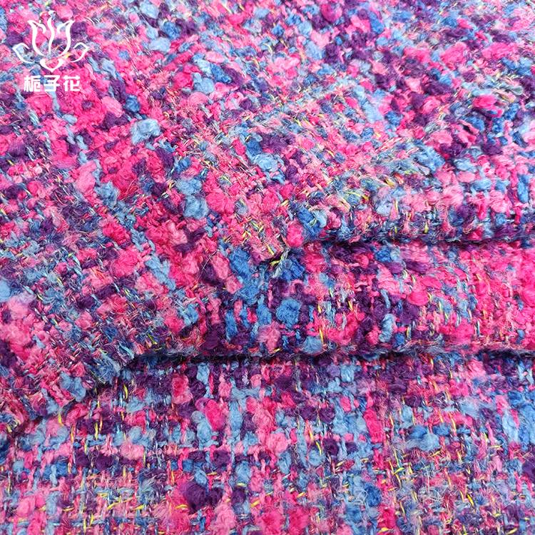 工廠供應(yīng)100腈綸粗花小香風(fēng)面料 秋季女裝新款面料原始圖片3