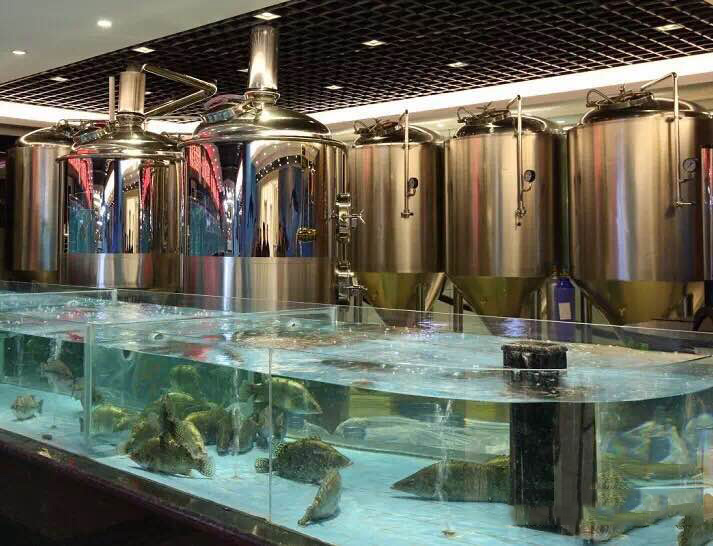 山東小型1噸啤酒屋鮮啤酒設備 生產啤酒的設備原始圖片3