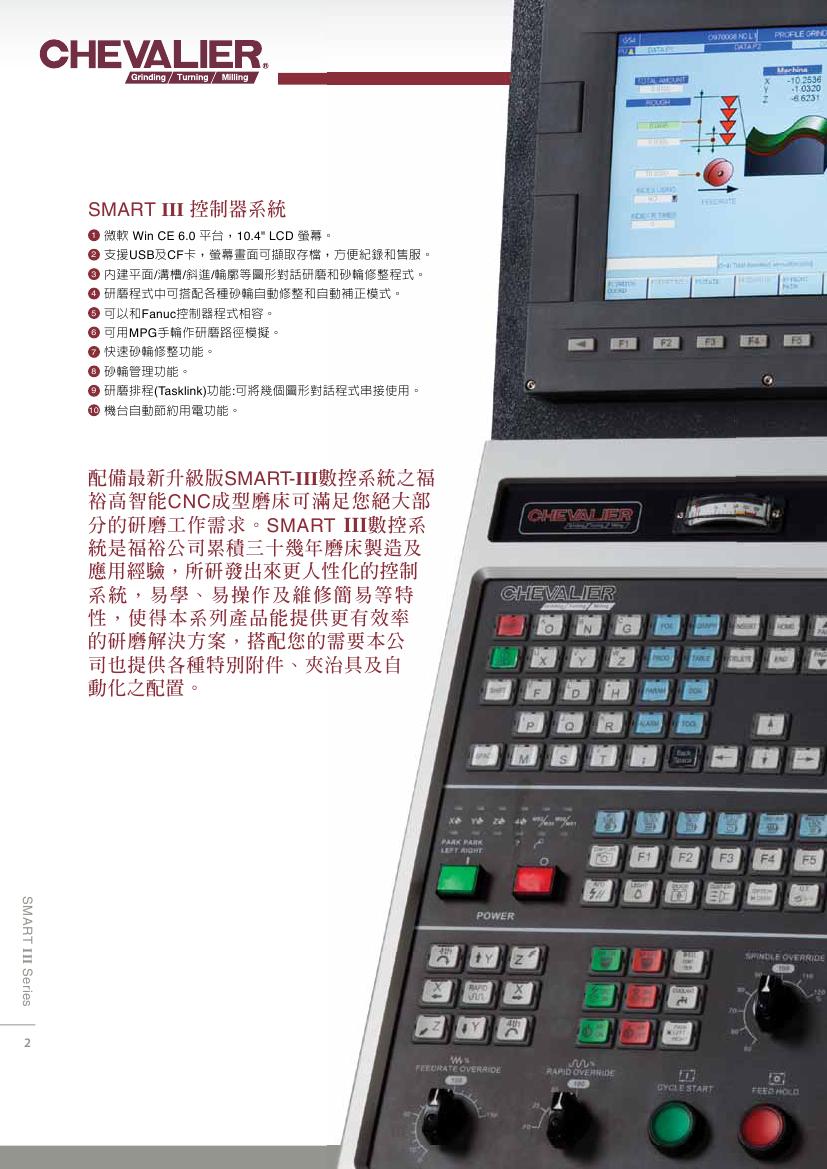 台湾福裕 SMART-HB 818 1224 1640 2440 2460 2480III CNC平面磨床