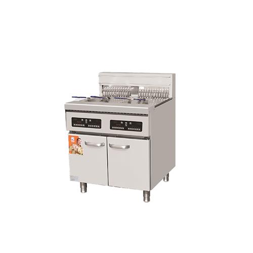 埃科菲电脑版双缸双筛炸炉E-DZE-800G/柜式炸炉