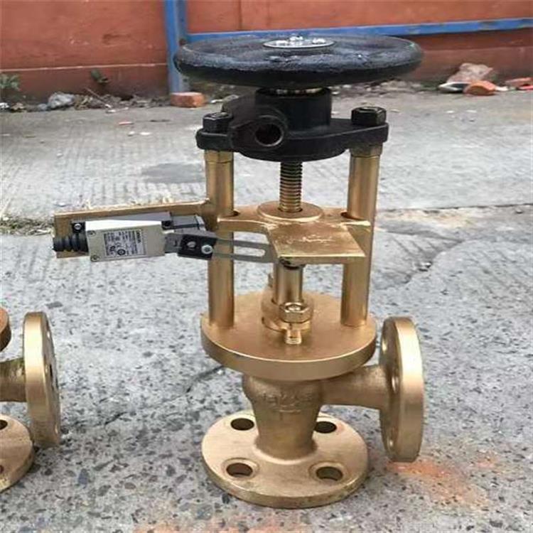 船用加长杆带限位开关角阀带限位开关截止止回阀JIS 16K图片一