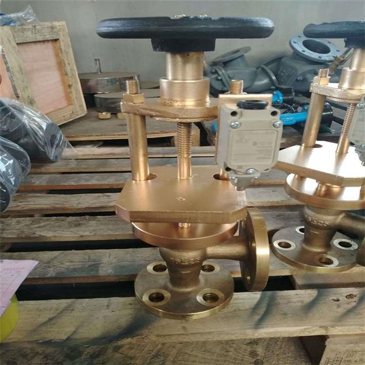 船用加长杆带限位开关角阀带限位开关截止止回阀JIS 16K图片三