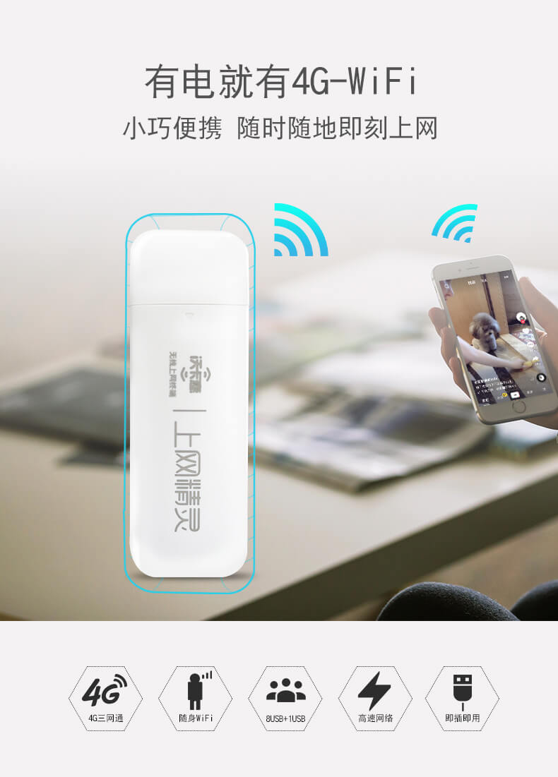 沃卡惠定制增强版随身MIFI