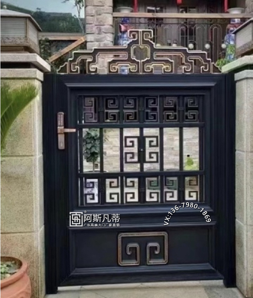 青島別墅庭院大門農(nóng)村別墅院子大門原始圖片2