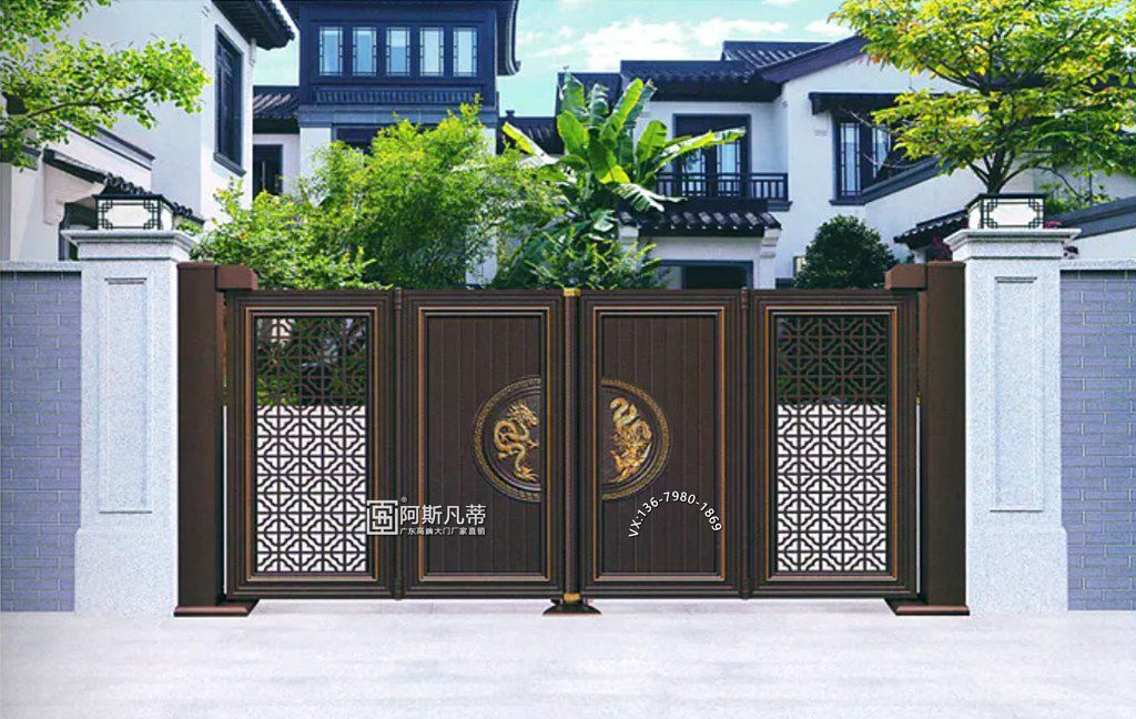 長沙庭院護欄鋁藝樓梯扶手鋁藝庭院門原始圖片3