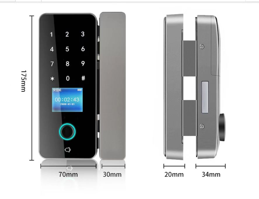 G1-- Glass door smart Lock原始圖片3