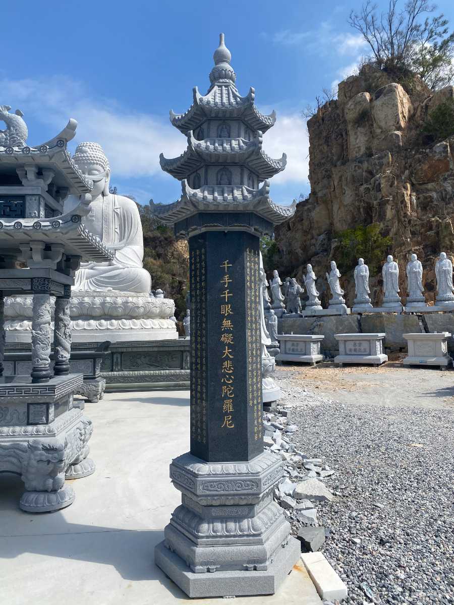 寺廟古建石雕經(jīng)幢 大型石柱雕刻