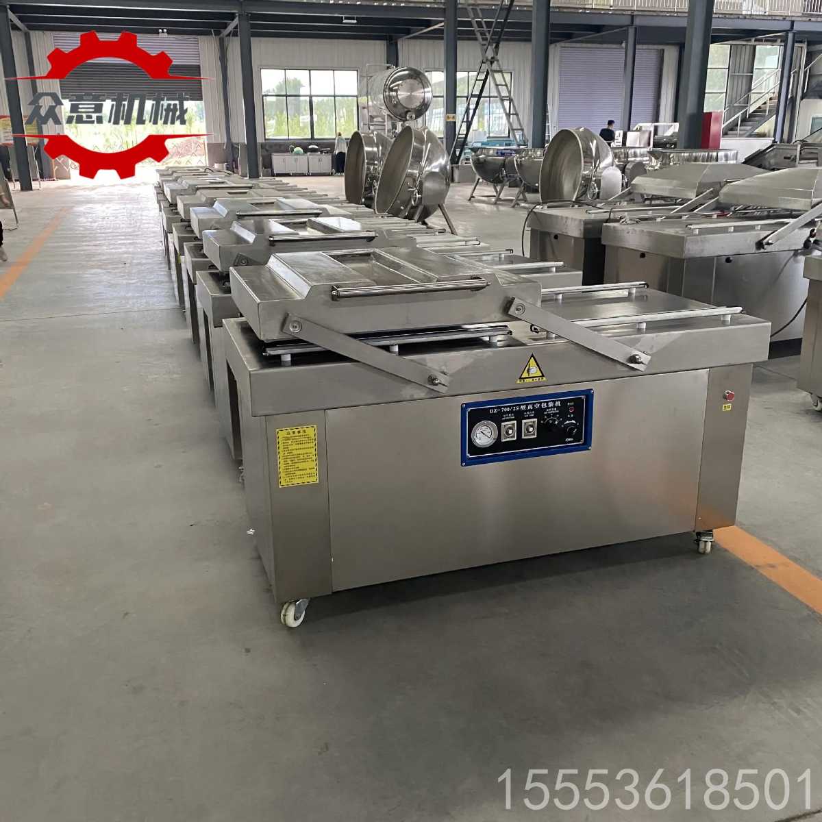 熟食600/2s雙室真空包裝機 燒雞熟食鹵味真空包裝機效率快省人工原始圖片2