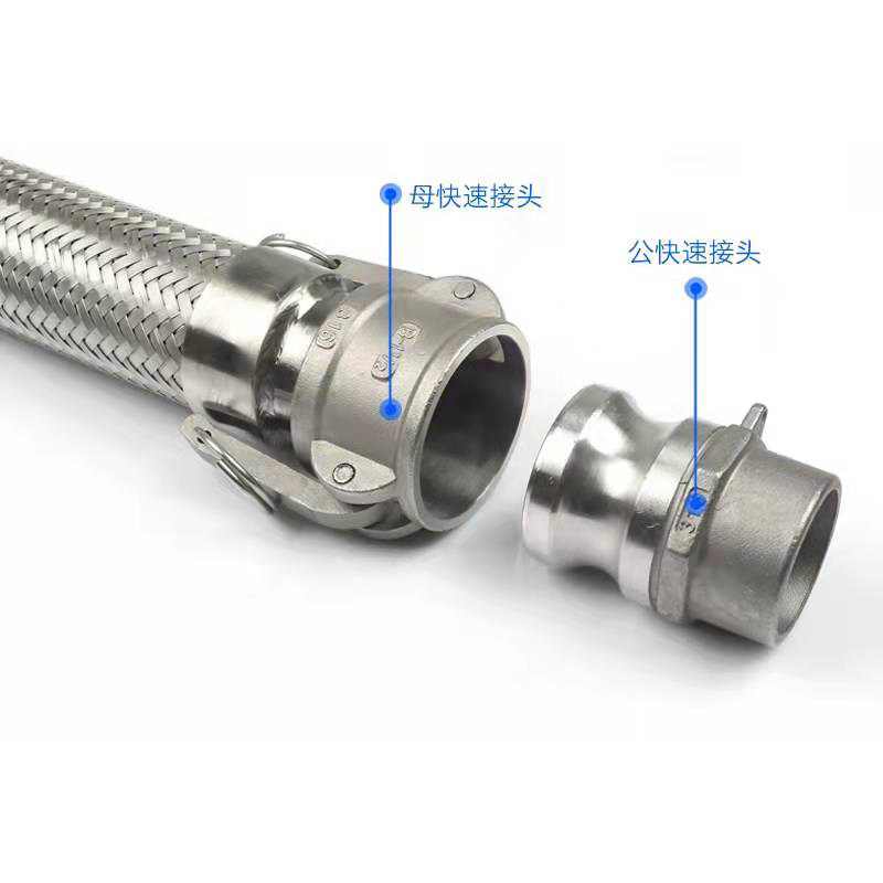 不銹鋼快速接頭A/B/C/D/E/F/DC/DP軟管卡扣式陰陽(yáng)端公母皮套裝304