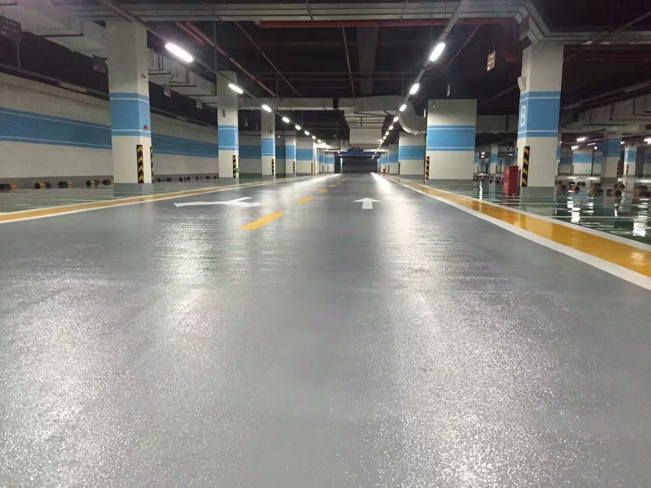 西安環氧地坪施工，咸陽環氧自流坪，環氧平涂地坪原始圖片2