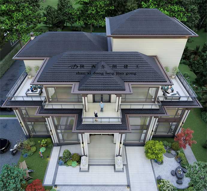 陜西自建別墅外觀設計，別墅外立面設計，自建房外觀設計
