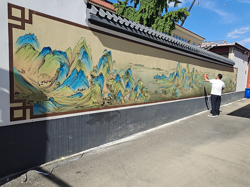 北京豐臺社區(qū)文化墻壁畫,新農(nóng)村文化墻彩繪,科普文化墻墻繪圖.原始圖片2