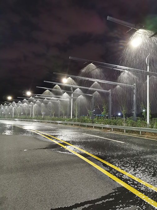 智能網聯汽車測試場駕校駕考道路模擬雨霧雨霧噴淋人工降雨系統