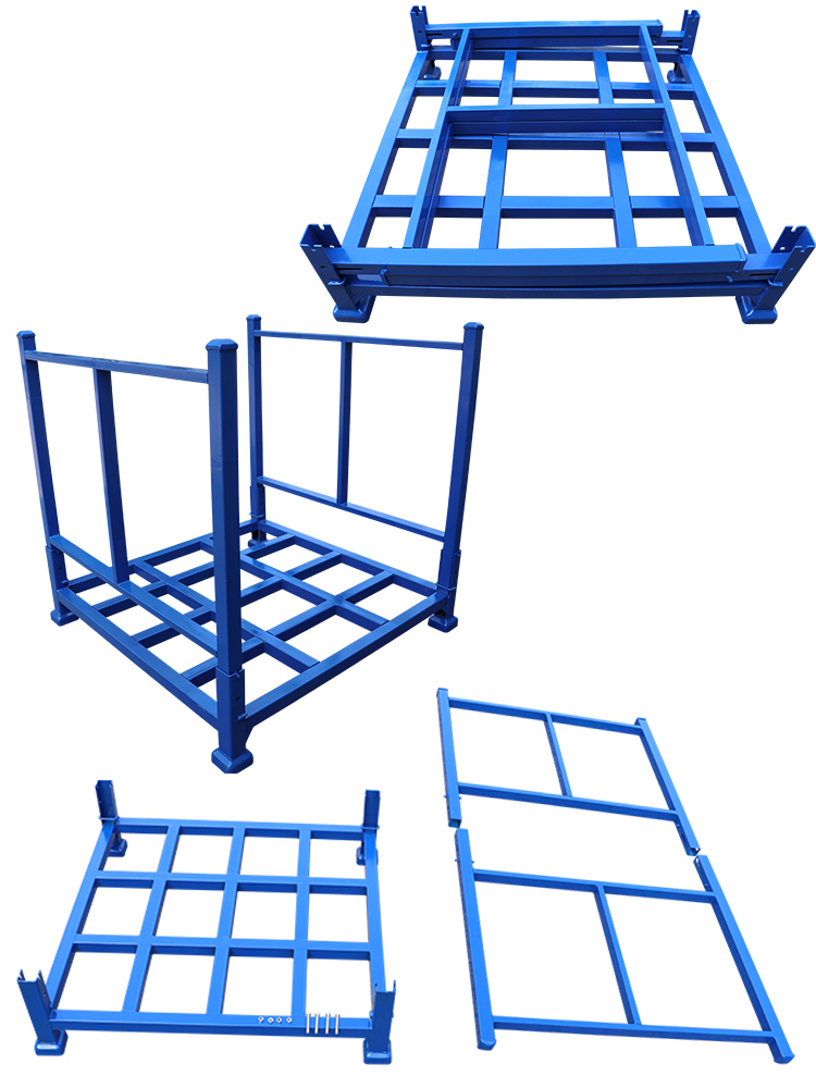 折疊布料堆垛架定制倉庫庫房重型鋼制巧固架冷庫堆高整理方管鐵架 