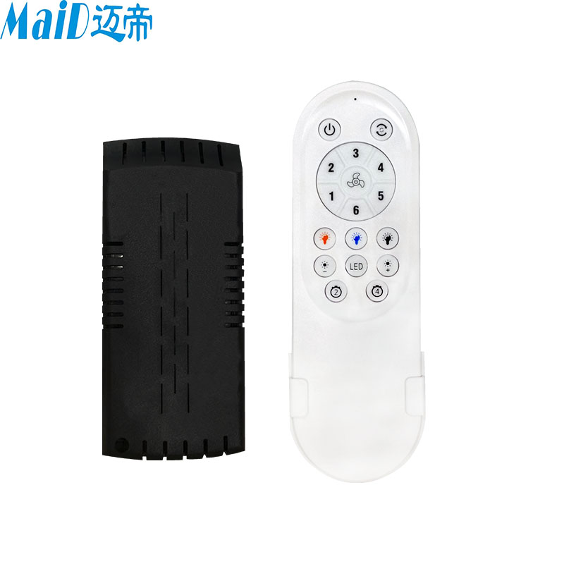 白色變頻DC 隱形風扇燈遙控器24V無極調光6檔定時多功能接收器