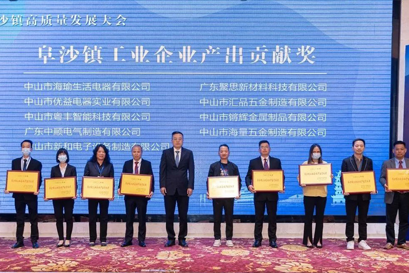 CHNSUN Electric was awarded: Industrial Enterprise Output Contribution Award