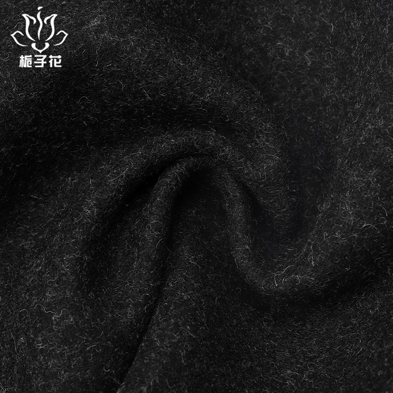 供應黑灰法蘭呢粗紡面料 100羊毛面料布 大衣外套面料原始圖片2