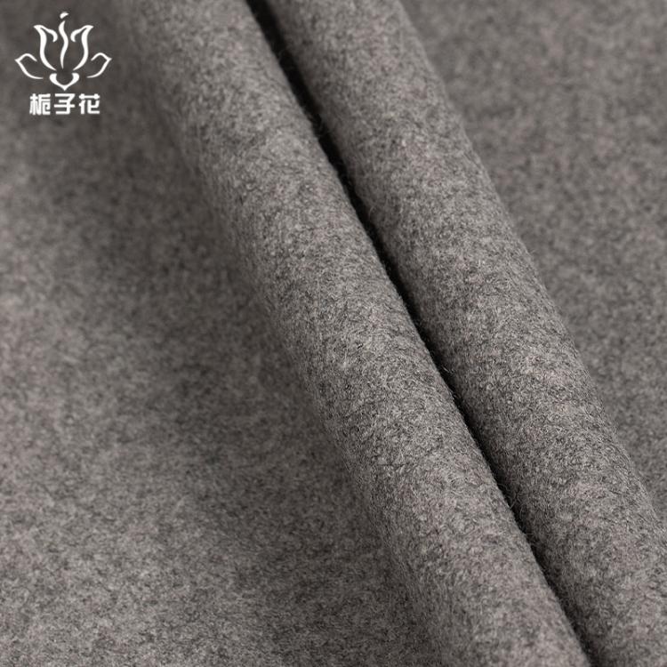 供應全毛呢中灰針織毛呢面料布 粗紡羊毛呢布料原始圖片2