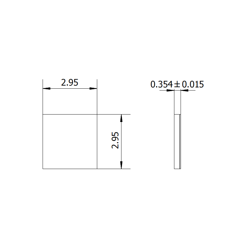 白激光透射熒光片 3X3MM藍(lán)轉(zhuǎn)白熒光片 投影燈星空燈手電筒熒光膜原始圖片2