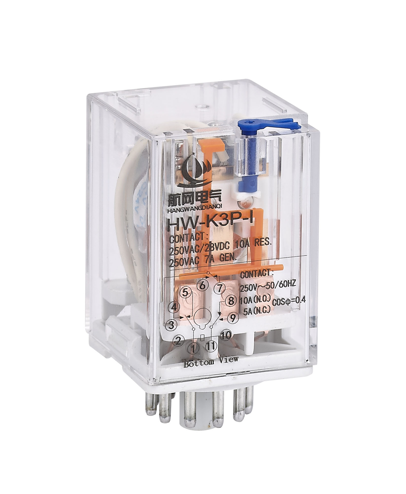生產JTX-3C圓11腳小型中間通用繼電器AC220V原始圖片3