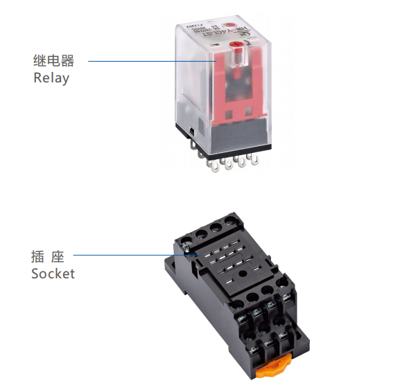 供應(yīng)藝杰HH54P小型中間繼電器帶底座