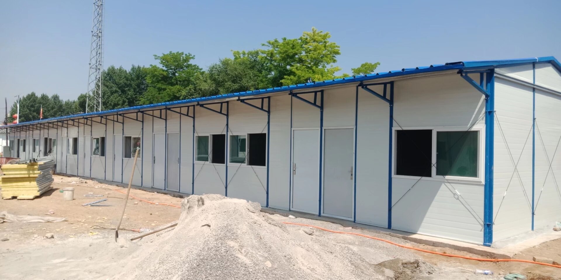 靈石巖棉板彩鋼房拆裝工地K式房施工隊原始圖片2