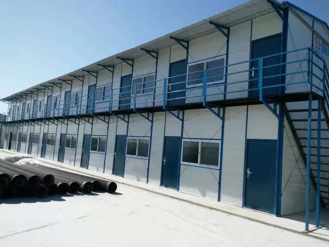 杏花嶺彩鋼房工棚施工安裝雙層彩鋼房宿舍原始圖片2