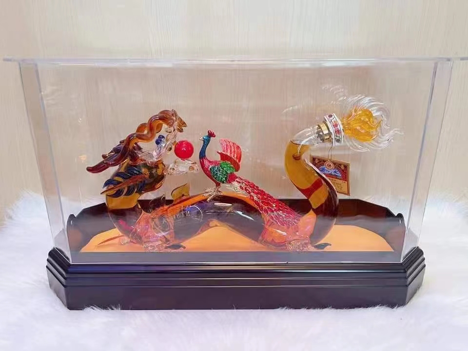 河間華企手工藝生產(chǎn)十二生肖酒瓶龍造型酒瓶1000ml