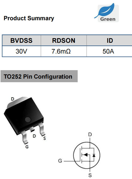 AP50N03 大功率MOS TO252 MOSFET  N型MOS管場(chǎng)效應(yīng)管