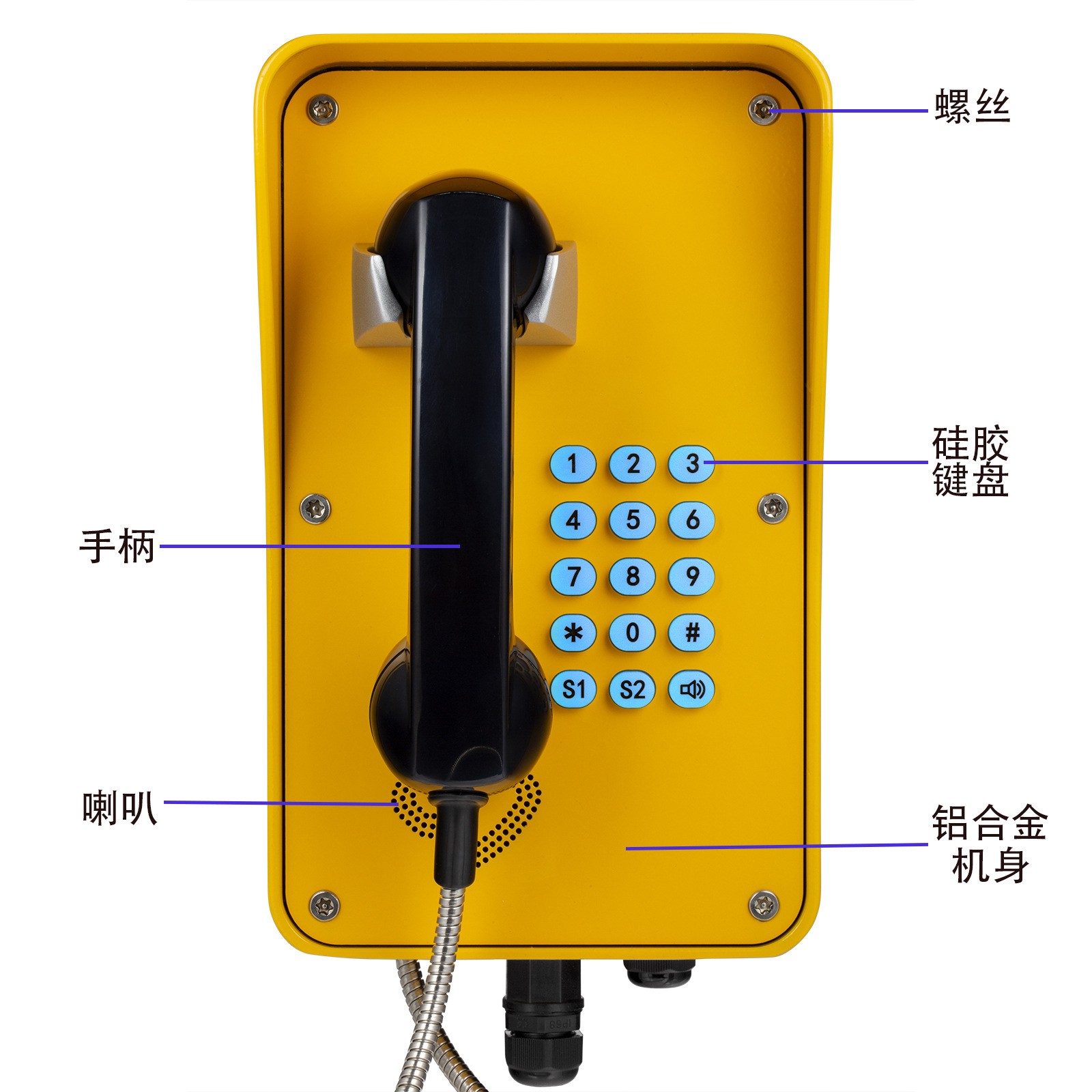 铁路交通指令电话 码头IP呼叫对讲 管廊调度电话机