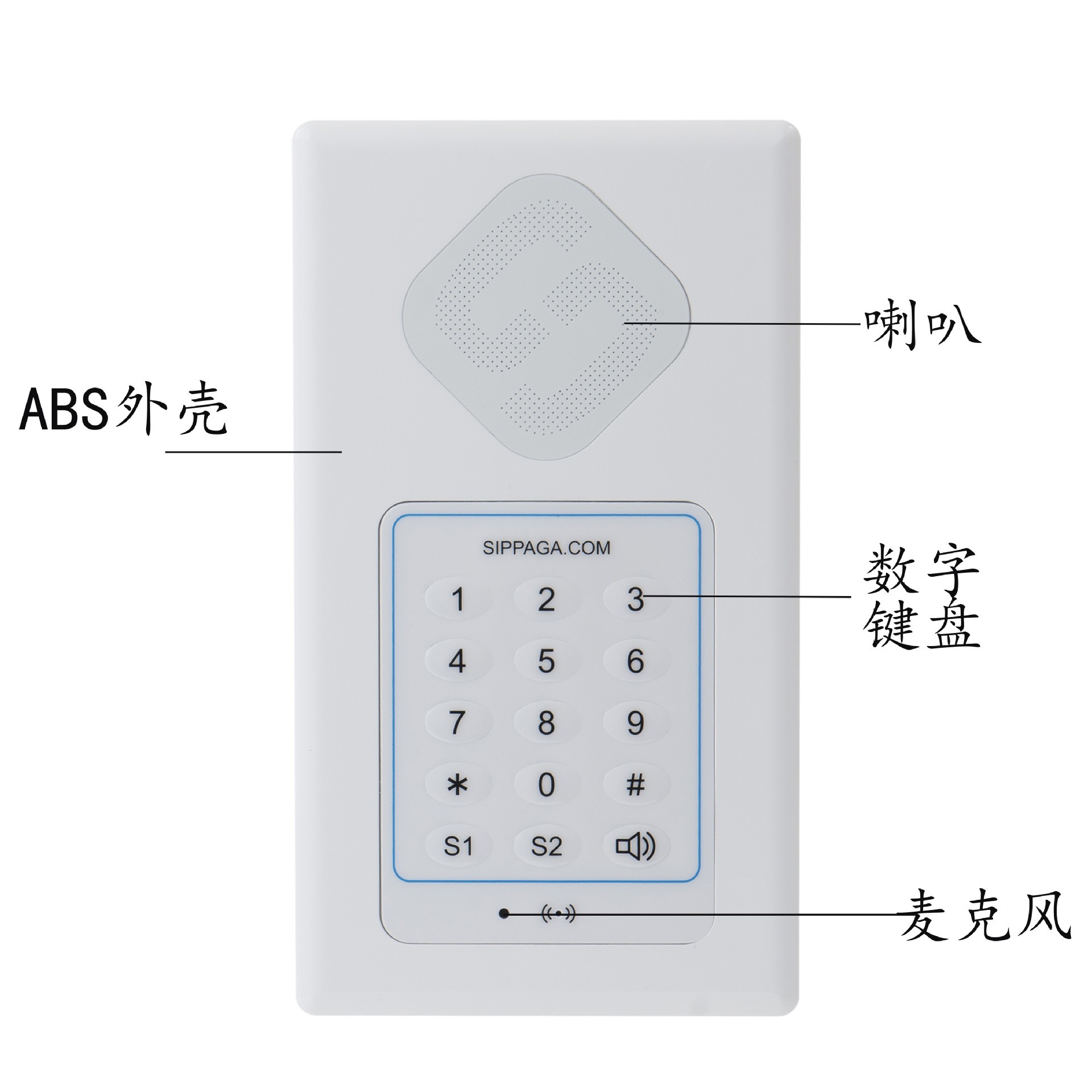 PET薄膜 无菌室免提对讲 易清洁防腐电话机