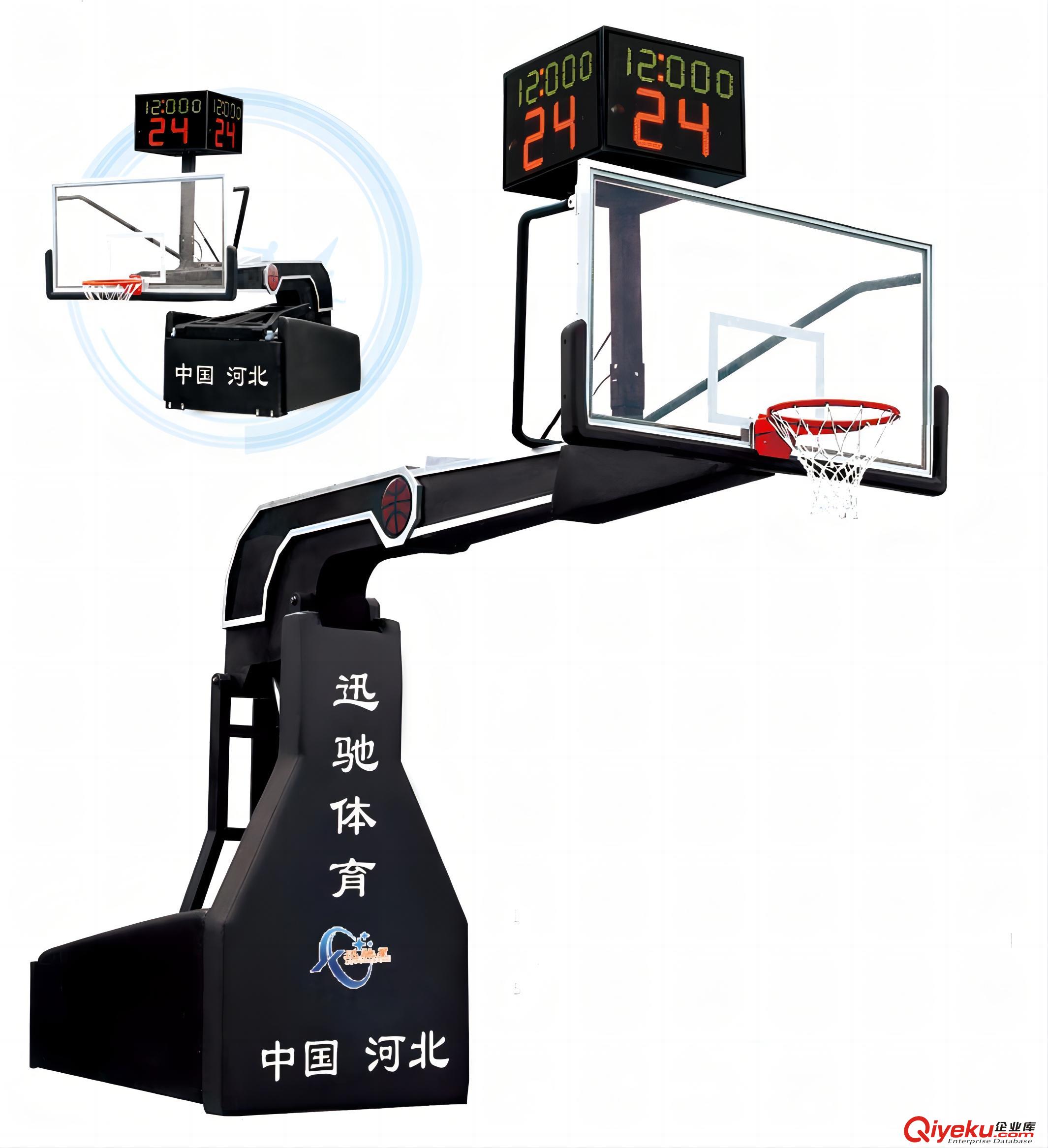 供應(yīng)體育館用比賽型電動(dòng)液壓籃球架