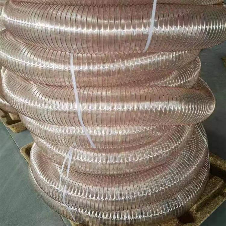 Pu聚氨酯镀铜钢丝工业排烟管透明排风管图片二