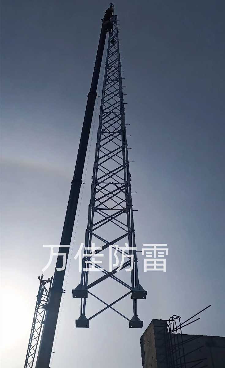 手电一体化升降杆避雷针 铝合金伸缩桅杆 移动照明防雷接闪器