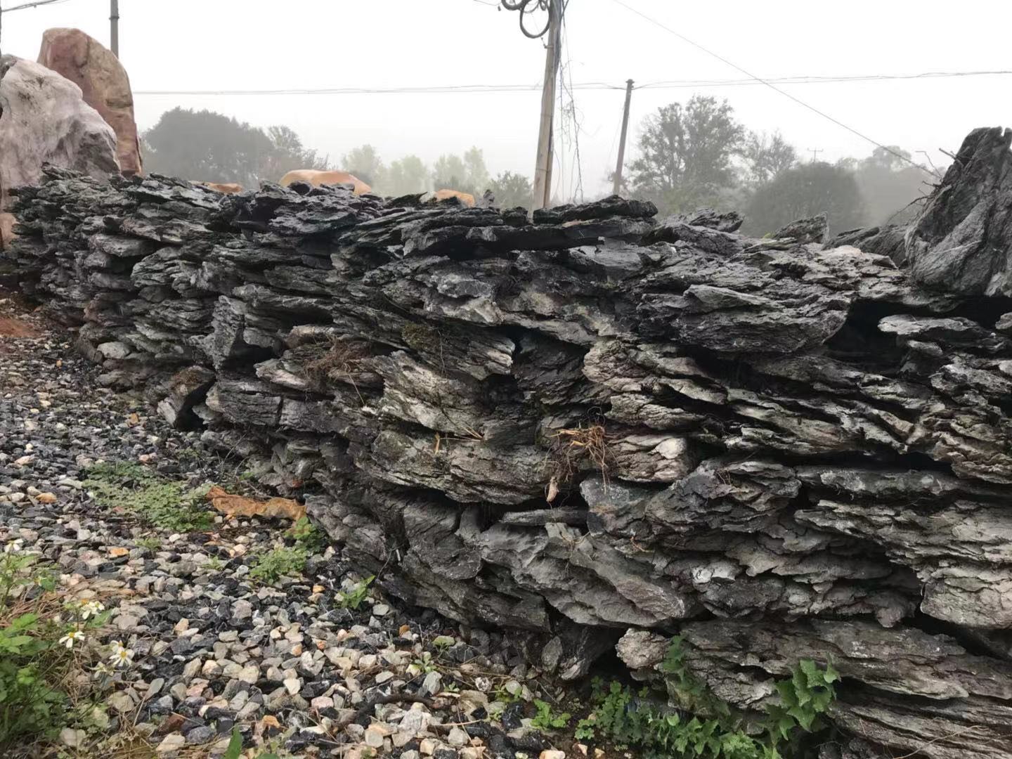 假山造景大型流水景觀石千層石批發