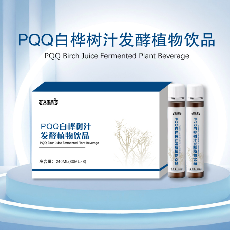 pqq白桦树汁发酵植物饮品OEM代工瓶装口服液生产厂家