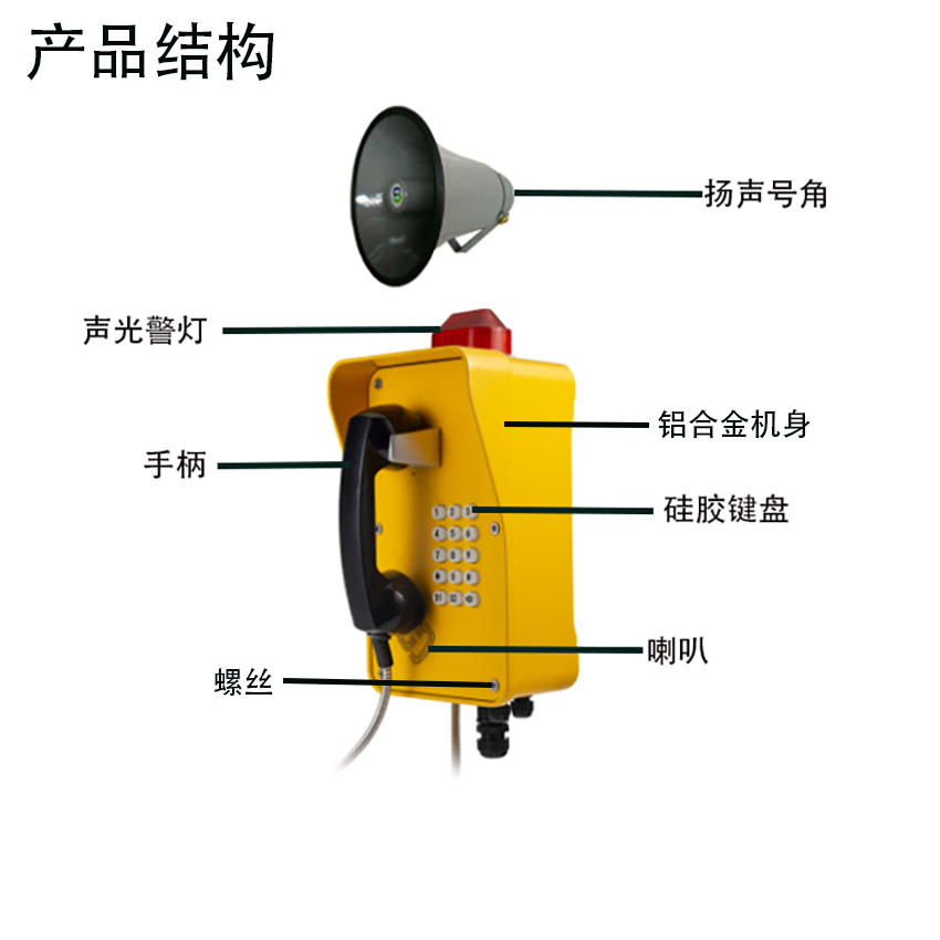 港口碼頭防塵防水電話機(jī) 擴(kuò)音呼叫系統(tǒng)