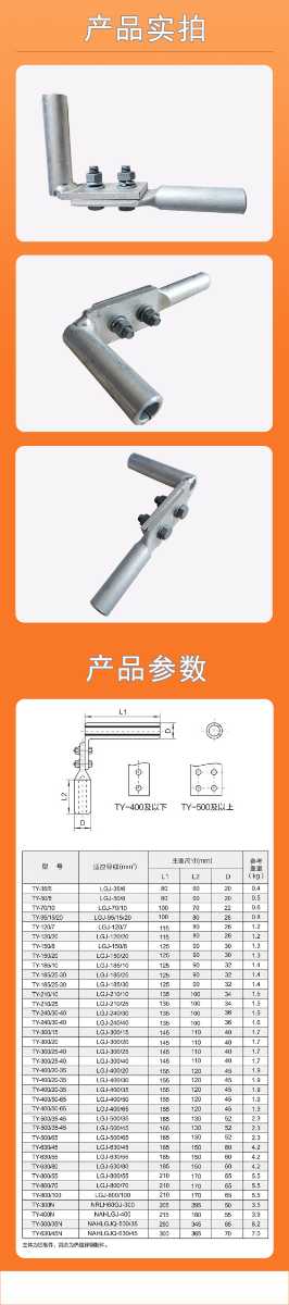 TY系列T型線夾
